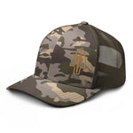 Camouflage Trucker Hat with Spear Logo